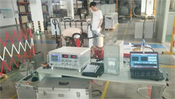 國(guó)電西高為寧波電器公司調(diào)試無局放試驗(yàn)裝置