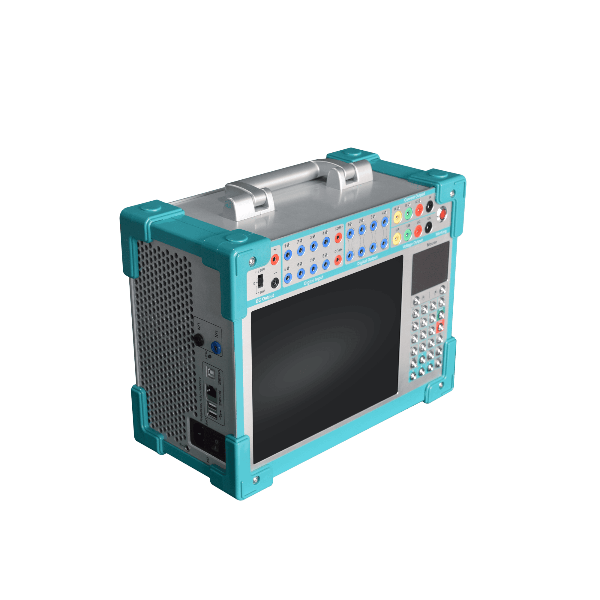 微機繼電保護測試儀左側面